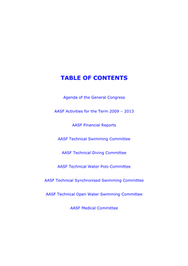 Table of Contents