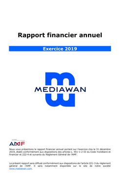 Rapport Financier Annuel