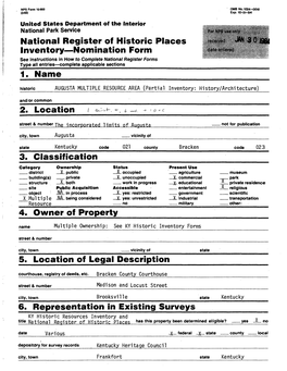 National Register of Historic Places Inventory Nomination Form 1