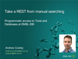 EMBL EBI Programmatically Introduction Webinar