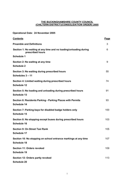 The Buckinghamshire County Council (Chiltern District)(Consolidation Order) 2005