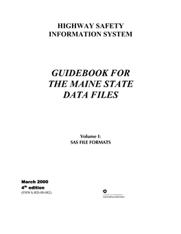 HSIS Guidebook for Maine