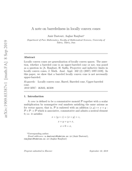 A Note on Barreledness in Locally Convex Cones