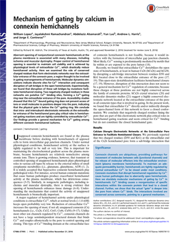 Mechanism of Gating by Calcium in Connexin Hemichannels