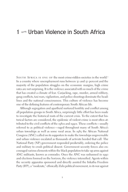 A History of the Marashea Gangs in South Africa, 1947-1999