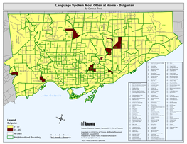 Language Spoken Most Often at Home - Bulgarian by Census Tract