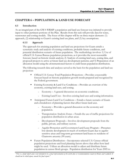 Chapter 6 – Population & Land Use