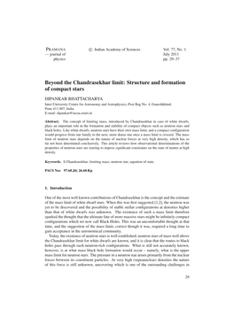 Beyond the Chandrasekhar Limit: Structure and Formation of Compact Stars