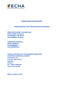 Formaldehyde and Formaldehyde Releasers