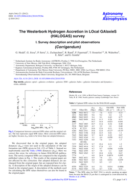 The Westerbork Hydrogen Accretion in Local Galaxies (HALOGAS) Survey I