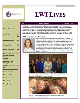 LWI Lives August Issue 2017.Pdf