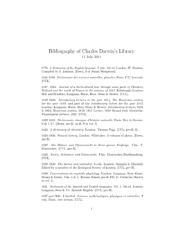 Bibliography of Charles Darwin's Library