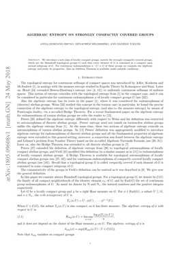 Algebraic Entropy on Strongly Compactly Covered Groups 3