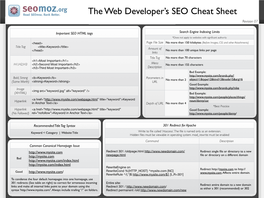 The Web Developer's SEO Cheat Sheet