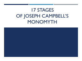 The 17 Stages of Joseph Campbell's Monomyth