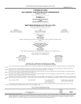 United States Securities and Exchange Commission Form