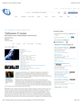 'Halloween II' Review | Metromix Chicago 09/09/09 5:32 PM