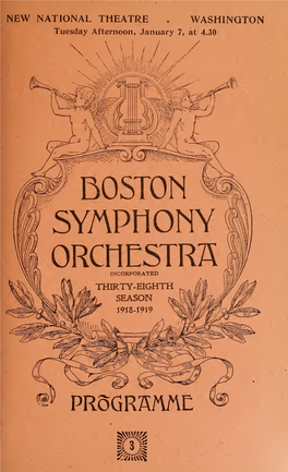 Boston Symphony Orchestra Concert Programs, Season 38,1918-1919, Trip