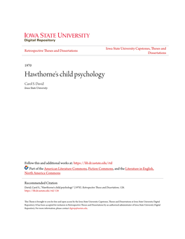 Hawthorne's Child Psychology Carol S