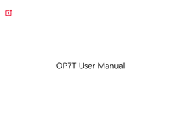 OP7T User Manual