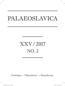 Palaeoslavica