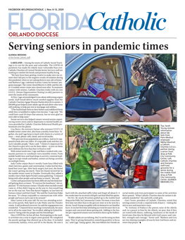 Serving Seniors in Pandemic Times GLENDA MEEKINS of the Florida Catholic Staff