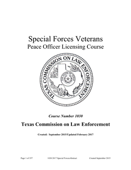 Texas Basic Peace Officer