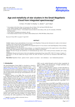 Age and Metallicity of Star Clusters in the Small Magellanic Cloud from Integrated Spectroscopy