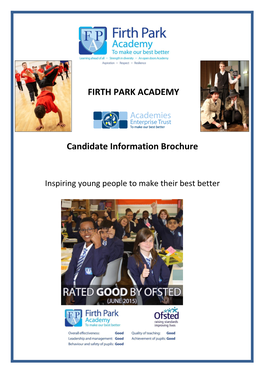 FIRTH PARK ACADEMY Candidate Information Brochure