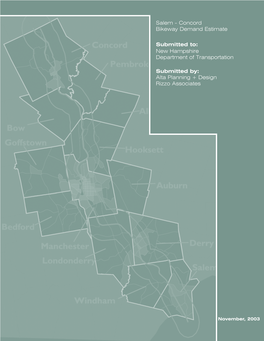 Salem - Concord Bikeway Demand Estimate