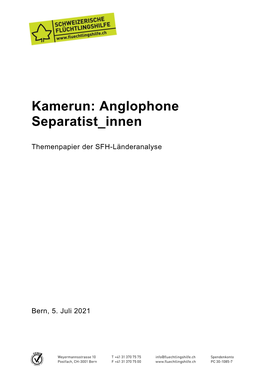 Kamerun: Anglophone Separatist Innen