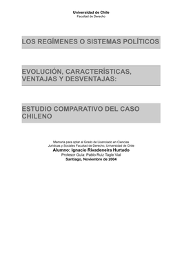 Los Regímenes O Sistemas Políticos Evolución