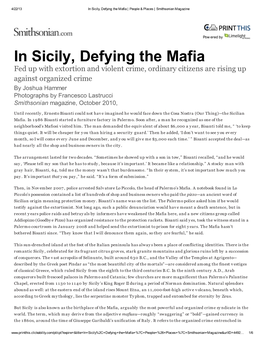 In Sicily, Defying the Mafia | People & Places | Smithsonian Magazine