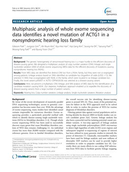 Multiphasic Analysis of Whole Exome Sequencing Data Identifies a Novel