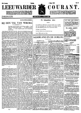 LEEUWARDER COURANT Friesland Van I—3 Regels Et., Elke Regel Meer 20 Et