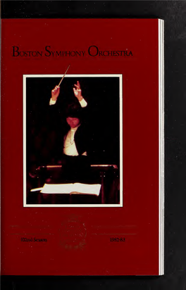 Boston Symphony Orchestra Concert Programs, Season 102, 1982-1983