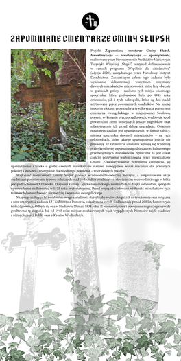 Projekt Zapomniane Cmentarze Gminy Słupsk. Inwentaryzacja