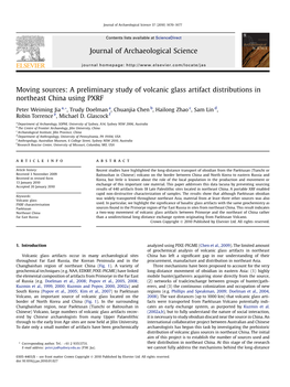 Moving Sources: a Preliminary Study of Volcanic Glass Artifact Distributions in Northeast China Using PXRF