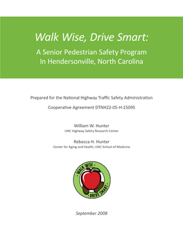 Walk Wise, Drive Smart: a Senior Pedestrian Safety Program in Hendersonville, North Carolina