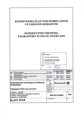 Fagrapport Flom Og Overvann Hokksund Rev: 03A Dato: 01.02.2017