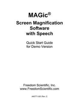 Screen Magnification Software with Speech