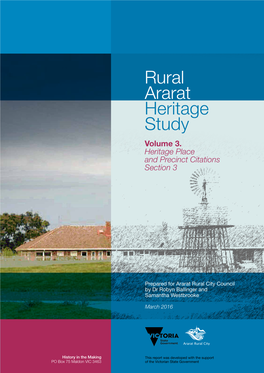 Rural Ararat Heritage Study Volume 3