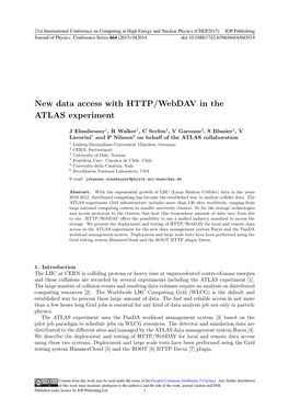 New Data Access with HTTP/Webdav in the ATLAS Experiment