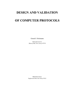 Design and Validation of Computer Protocols