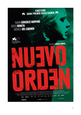 NUEVO ORDEN Titolo Originale: NUEVO ORDEN