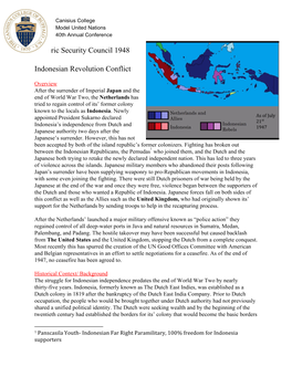 Historic Security Council 1948 Indonesian Revolution Conflict