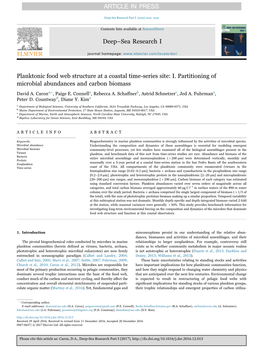 Planktonic Food Web Structure at a Coastal Time-Series Site: I