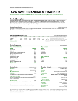 Fact Sheet AVA SWE FINANCIALS TRACKER