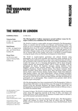 The World in London