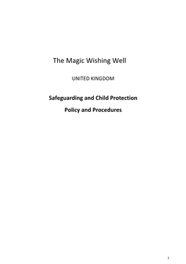 Safeguarding and Child Protection Policy and Procedures